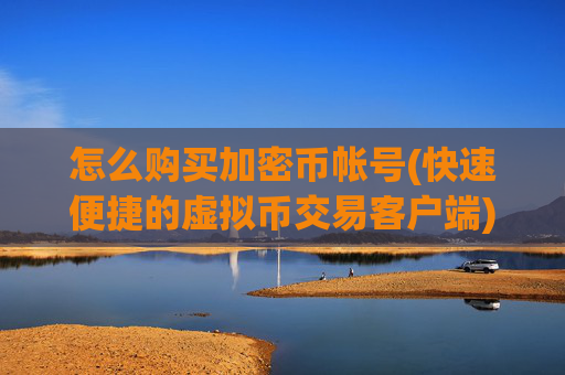 怎么购买加密币帐号(快速便捷的虚拟币交易客户端)