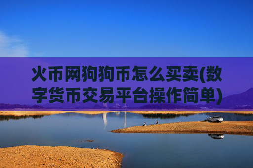 火币网狗狗币怎么买卖(数字货币交易平台操作简单)