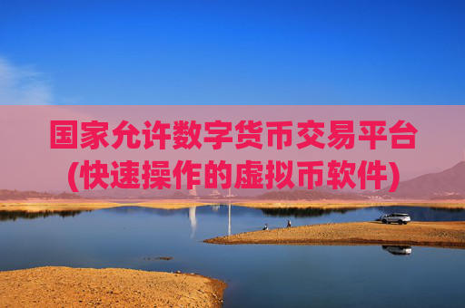 国家允许数字货币交易平台(快速操作的虚拟币软件)
