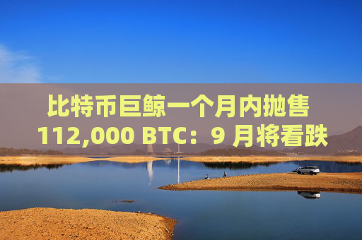 比特币巨鲸一个月内抛售 112,000 BTC:9 月将看跌?